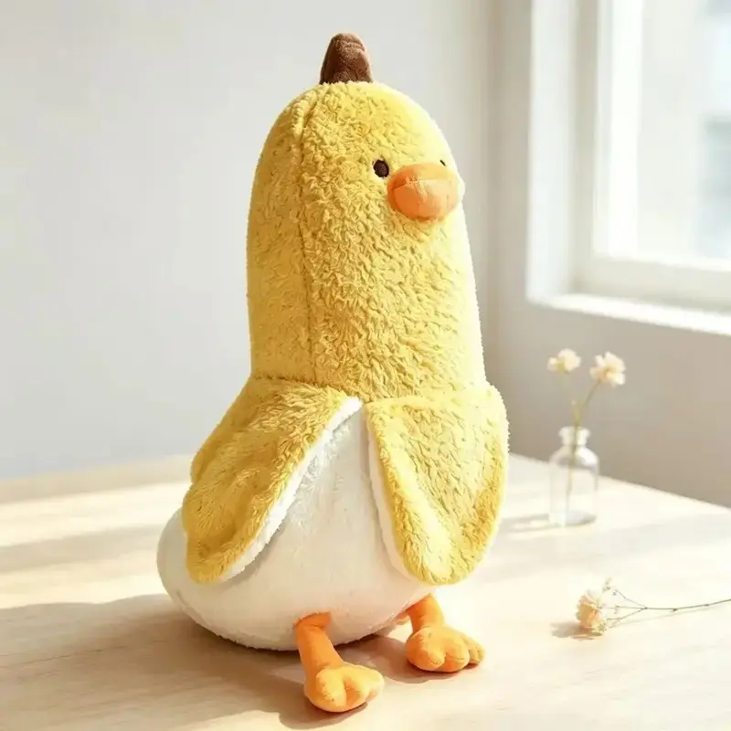 Funny Duck Banana Plush Toy, Home Decor Ornament, Unique Cartoon Figure, Perfect Soft Cuddly Gift for Kids and Adults, Xy0046 Model
