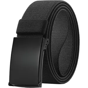 Canvas Web Belt with Stretch Flexibility, Elastic Belt Fit, Top Military Buckle - Adjustable, Cut to FitGift.