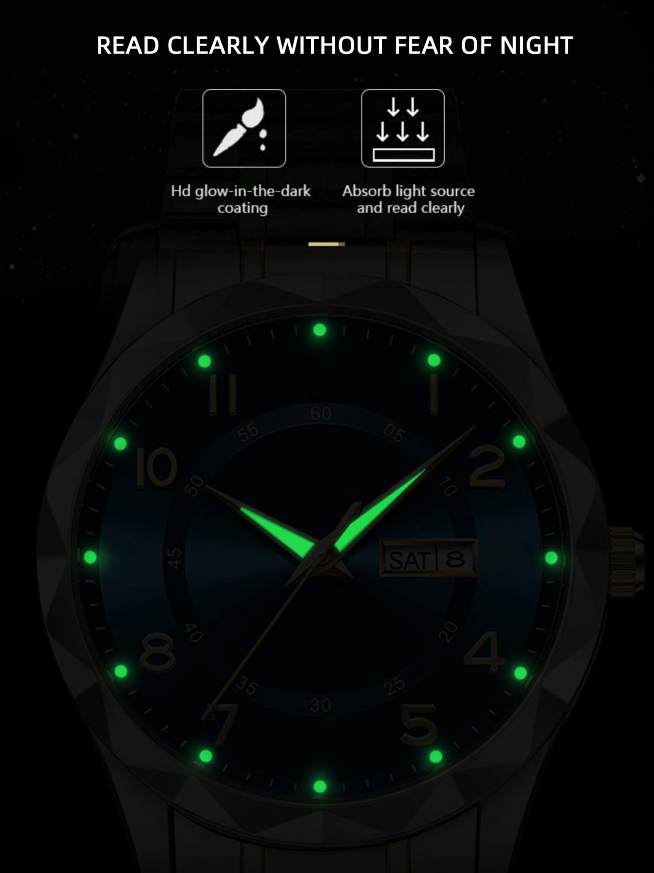 Men's Luxury Mechanical Watch - Elegant White Dial with Luminous Hands, Stainless Steel Case and Bracelet, Date/Day/Stopwatch/Chronograph Functions - Automatic Movement, Gold Hour Hand and Dial - Ideal Business Gift for Professionals, Suitable for Formal