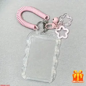 One set, heavy-duty retractable ID clip, with keychain and wristband, transparent PVC card cover, with security lock, anti-theft design, durable ID card cover, suitable for student ID campus card, ideal gift for back-to-school season