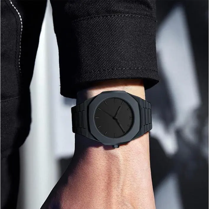 Minimalist Black Watches Simple and elegant. Style: understated, classic, ultra-light, Matches Any Outfit from Casual to Formal all-match relojes para hombres