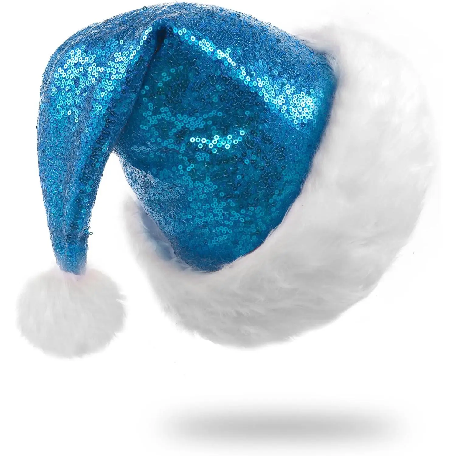 Sequin Christmas Hat for Adult Unisex Thicken Comfortable Santa Hat for Christmas  Year  Theme Party