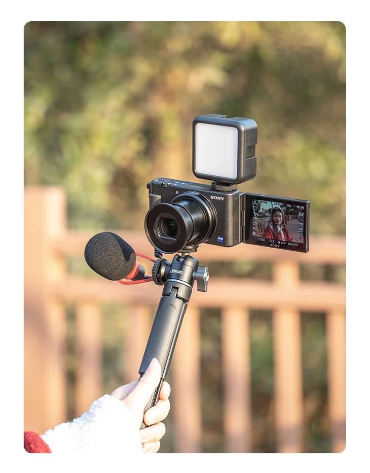 Ulanzi MT-14 Aluminum Alloy Tripod 2KG Load with 360° Ballhead 1/4 Screw Light Portable Vlog Kit Light Desktop Tripods For Phone