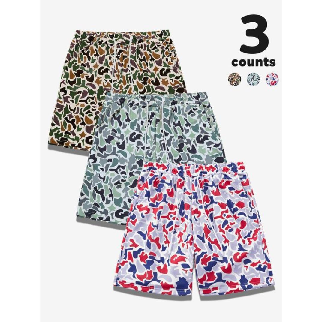 Camouflage Print Shorts Regular Fit Casual Street Style Shorts Lightweight Breathable Fabric Summer Daily Wear Unisex Fashion Trend Comfortable Outdoor Travel Beach Active Lifestyle