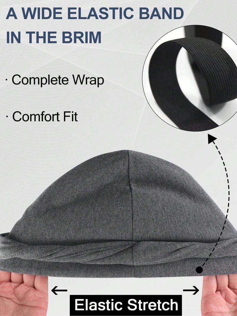 Solid Color Double-layer Twist Design Turban Hat, Modest Casual Comfortable Breathable Cloth Hat for Men & Women, Fashion Soft Accessories for Daily Wear, Fashion Matching Hat