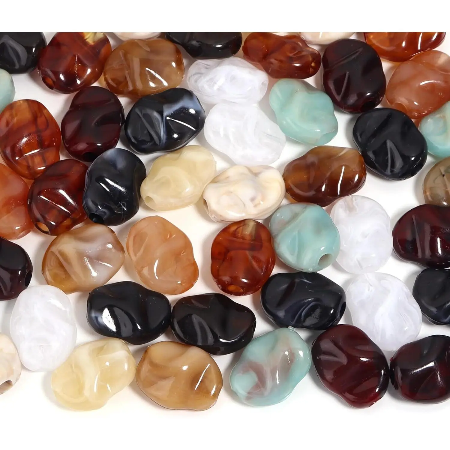 160 count  Large Hole Round Beads for Macrame Crafts Hair Beads