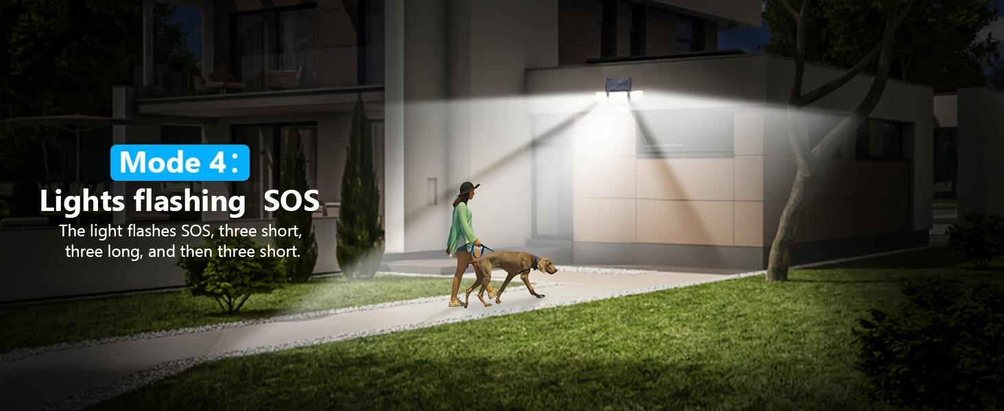 4 Modes Solar Flood Lights, 1~6 Pcs Set , 270°Wide Angle Lighting, Smart Sensor+Remote Control, Suitable for Patio, Garage Burglar, Porch, Outdoor Party, Shipment within 1-2 days