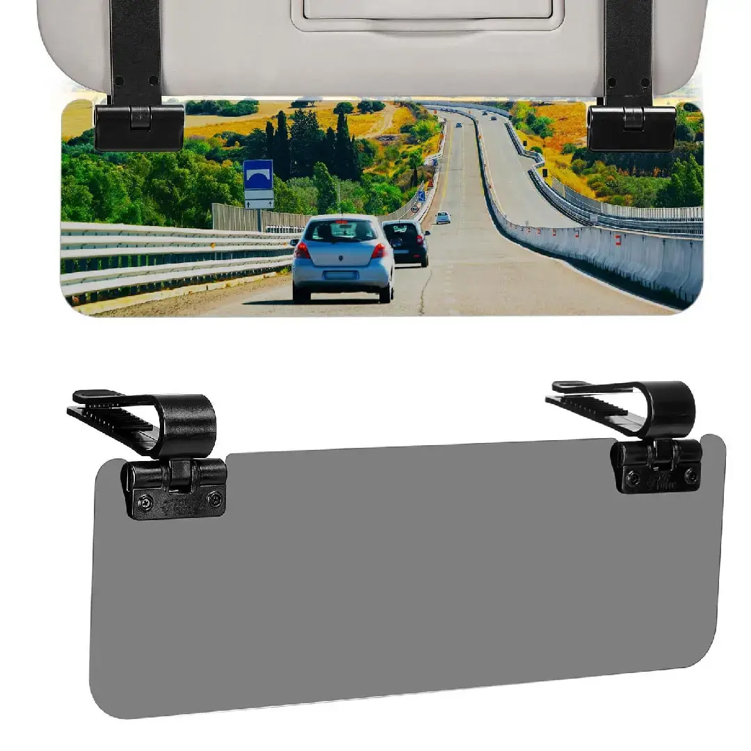 Sun Visor Extender for Cars, Polarized Sun Visor Extender Universal Sun Blocker , Adjustable Visor Extension for Car Visor,Double-Clip,Anti Glare Stray Light
