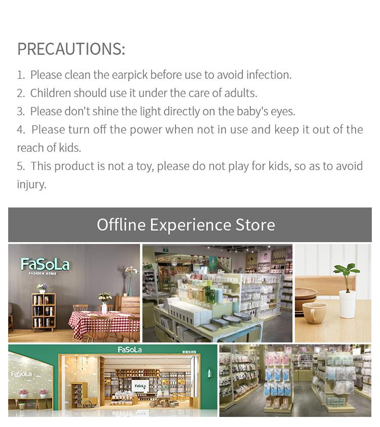 FaSoLa Visual Ear Cleaner for Children, Special Illuminated Soft Tip, Ear Cleaning Tool for Adults, Baby Ear Cleaner with Light