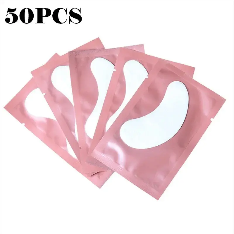 50 Pairs Hydrogel Eyelash Adhesive Strips, Soft Comfortable Non-Irritating, Waterproof Secure Fit, Independent Packaging Safe Hygienic