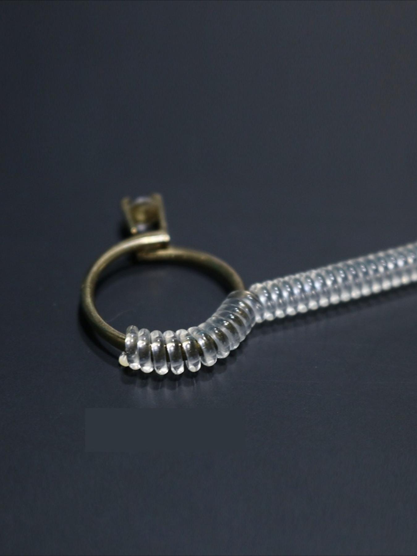 Ring Size Reducer Tool, Spiral Spring Based Rings Adjust Invisible Transparent Tightener Resizing Tool, Jewelry Guard for Women & Men, Jewellery, Accessories