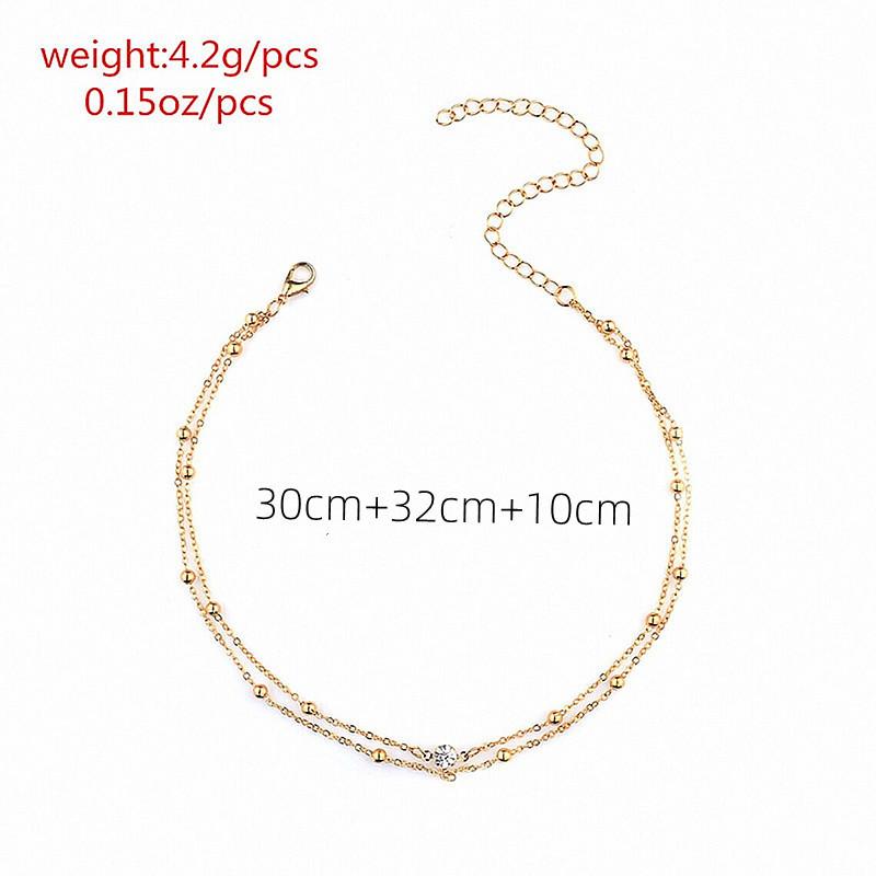 Fashionable and sexy metal chain with rhinestones, versatile and unique beach-style women's chest chain, not easy to fade