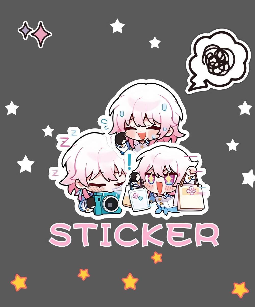 Game Honkai Star Rail 60 sheets Q Version Stickers Lovely Cartoon Game Characters Bailu March 7th Danheng Decals  Gifts