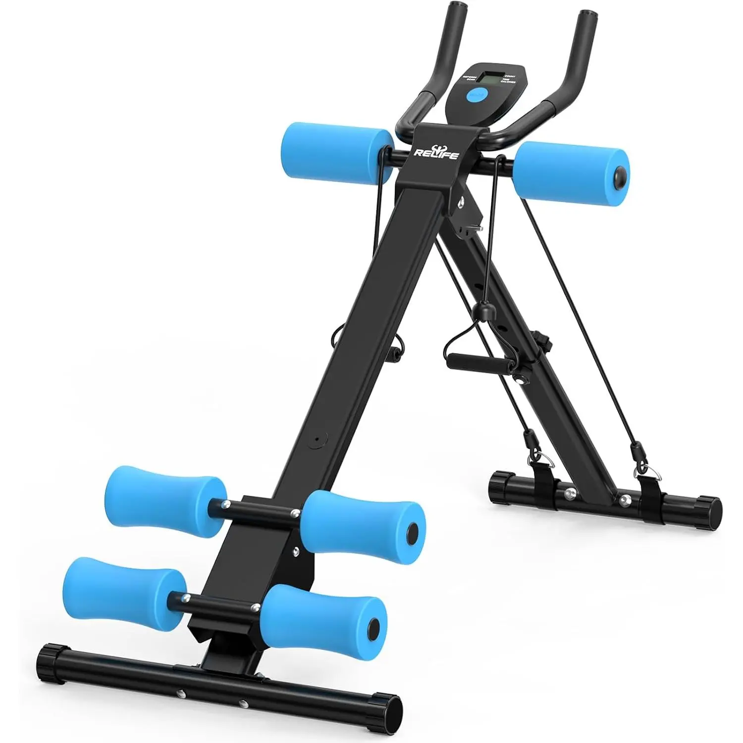 AB Workout Machine Adjustable Ab Trainer Machine Foldable Ab Cruncher Strength  Equipment for  Gym, Full  Workout Equipment 440 LBS