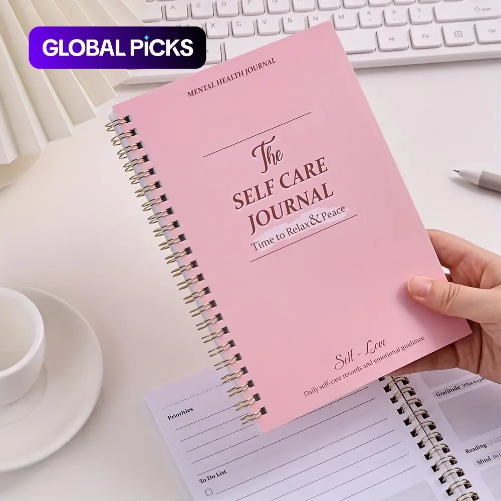 Daily Self-Care Guided Journal, Daily Undated Journal, 5-Minute Mental Health Journal, Wellness Journal for Affirmations, Reflection, Positivity, and Emotional Guidance, Perfect Gift for Friends & Family #GLOBAL PICKS