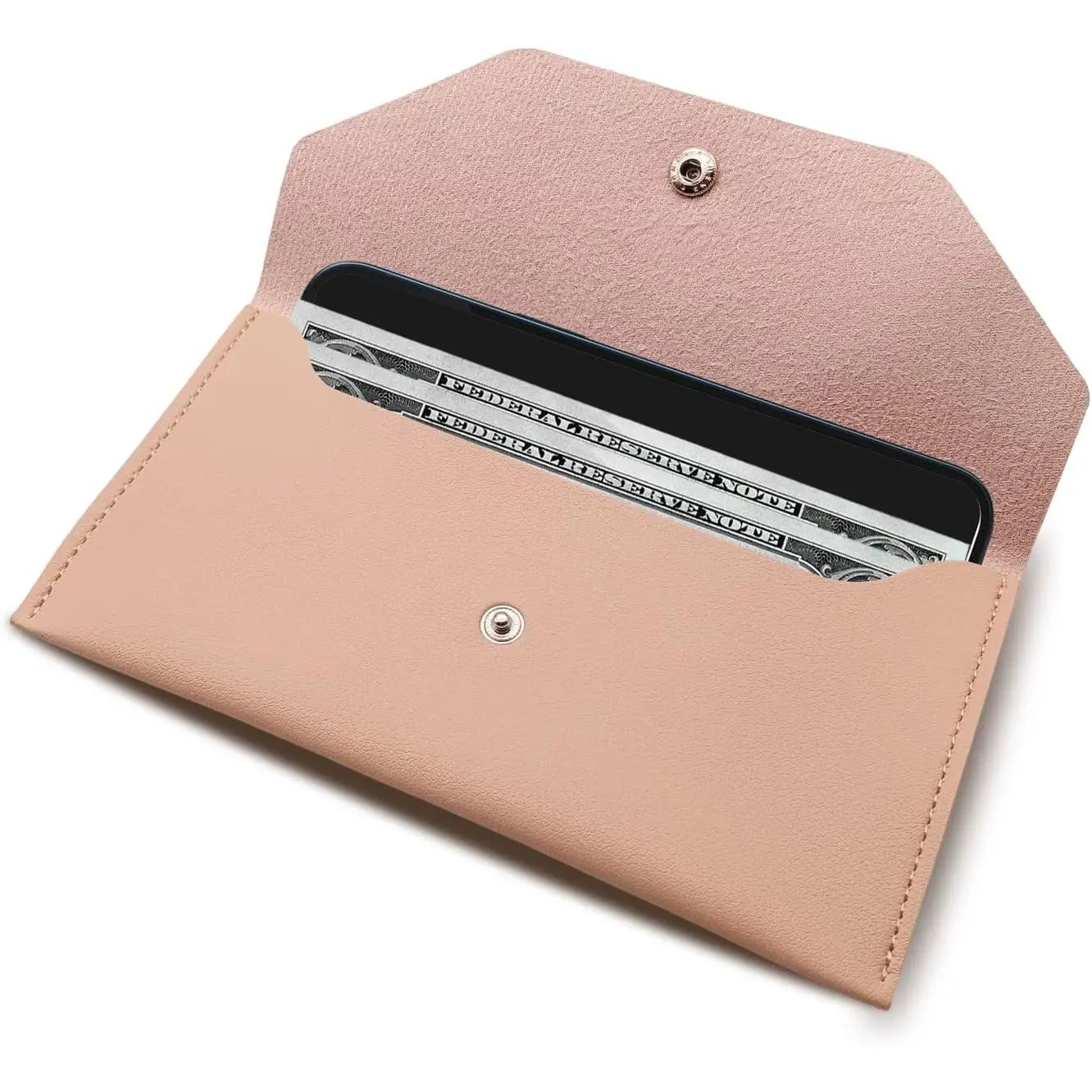 Cash Wallets  Women - Reusable Leather Cash Envelope Wallet  Budgeting, Billing(Pink)