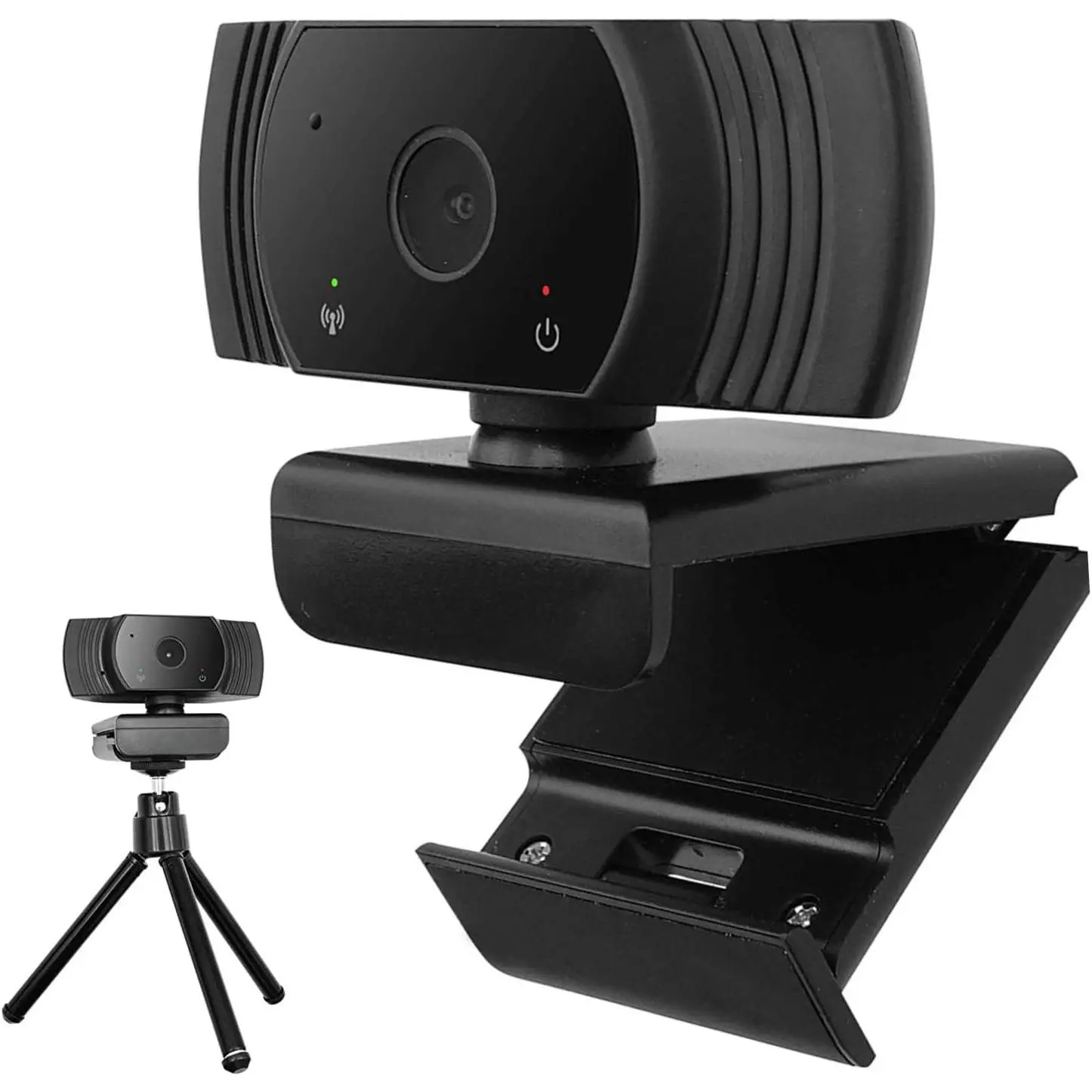 1080P Webcam with Microphone - Stay Connected Virtually - 120° Wide Angle  30FPS USB  Camera for Desktop - Web Cam for Streaming, Meetings, Skype, Zoom, PC, Laptop, ,  Time