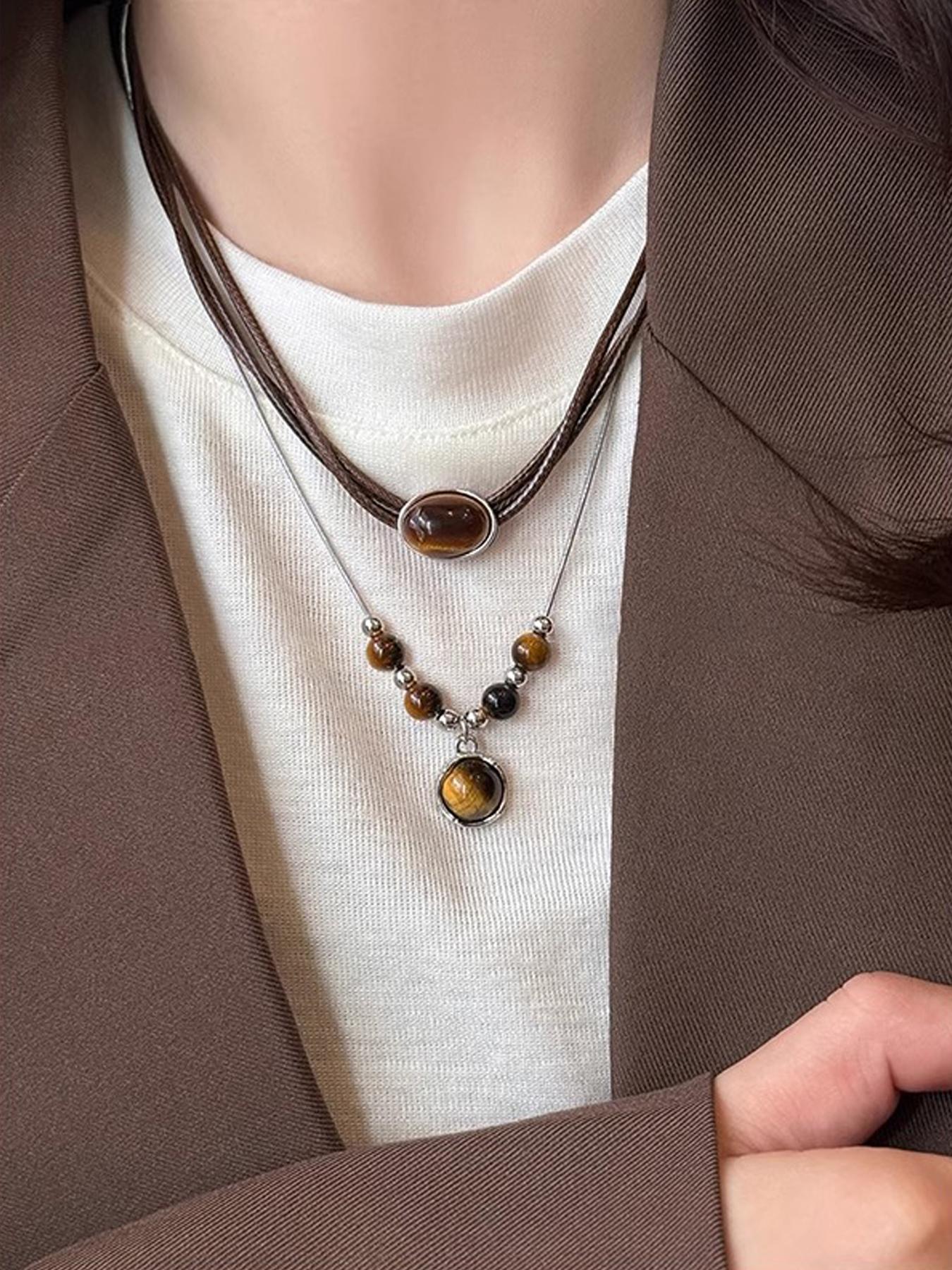 Women's Vintage Statement Necklace, Elegant Necklace, Fashion Jewelry for Party, Daily Clothing Decor, Trendy All-match & Exquisite Jewelry for Birthday Gift