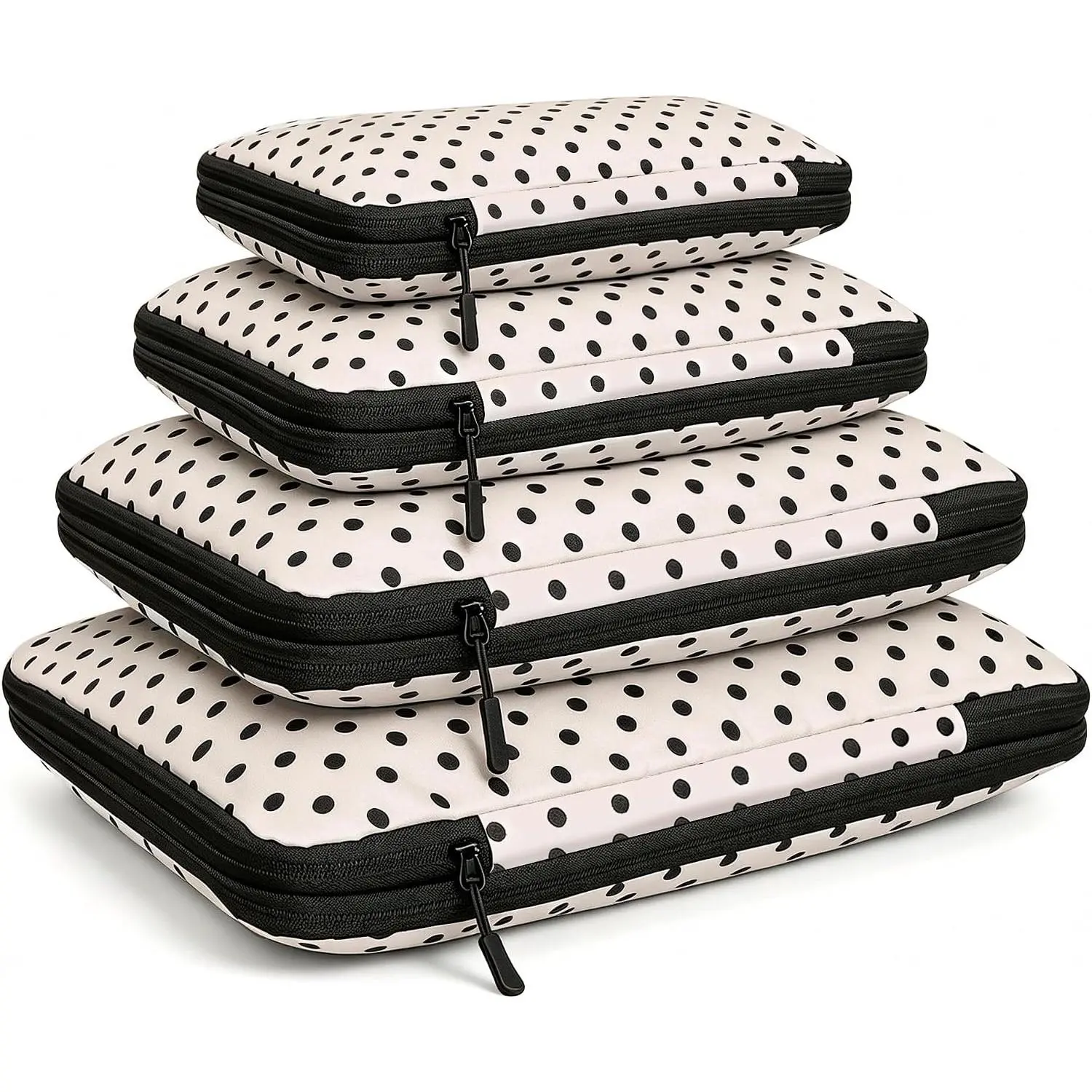 4 Set Compression Packing Cubes for Travel Essentials,Compressible Expandable Packing Cubes for Suitcase, Luggage Organizer Bags for Travel