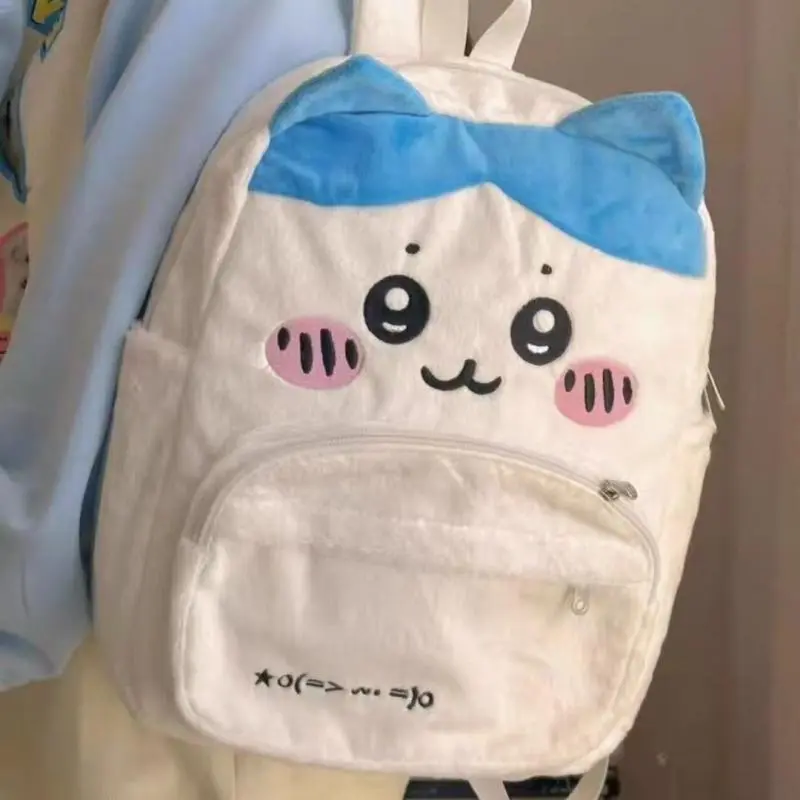 Super Cute Chiikawa Hachiware Backpack Embroidery Large Capacity Kawaii Usagi Student Schoolbag Trendy Ins Daily Backpack Gift
