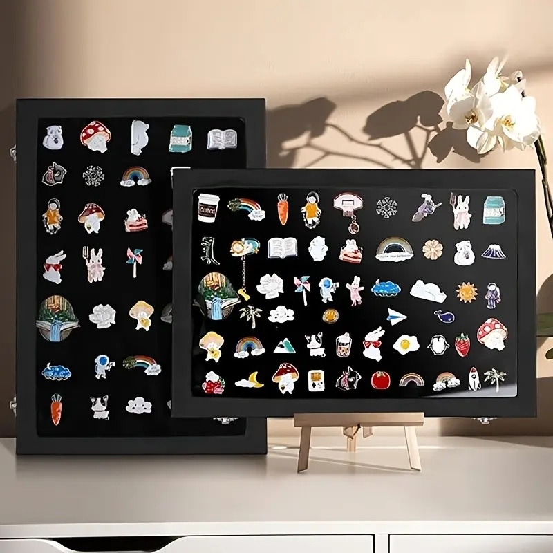 Metal Badge Display Frame, Medal Storage Box, Patch Collection Organizer, Felt Memorial Pin Holder, Brooch Storage Case