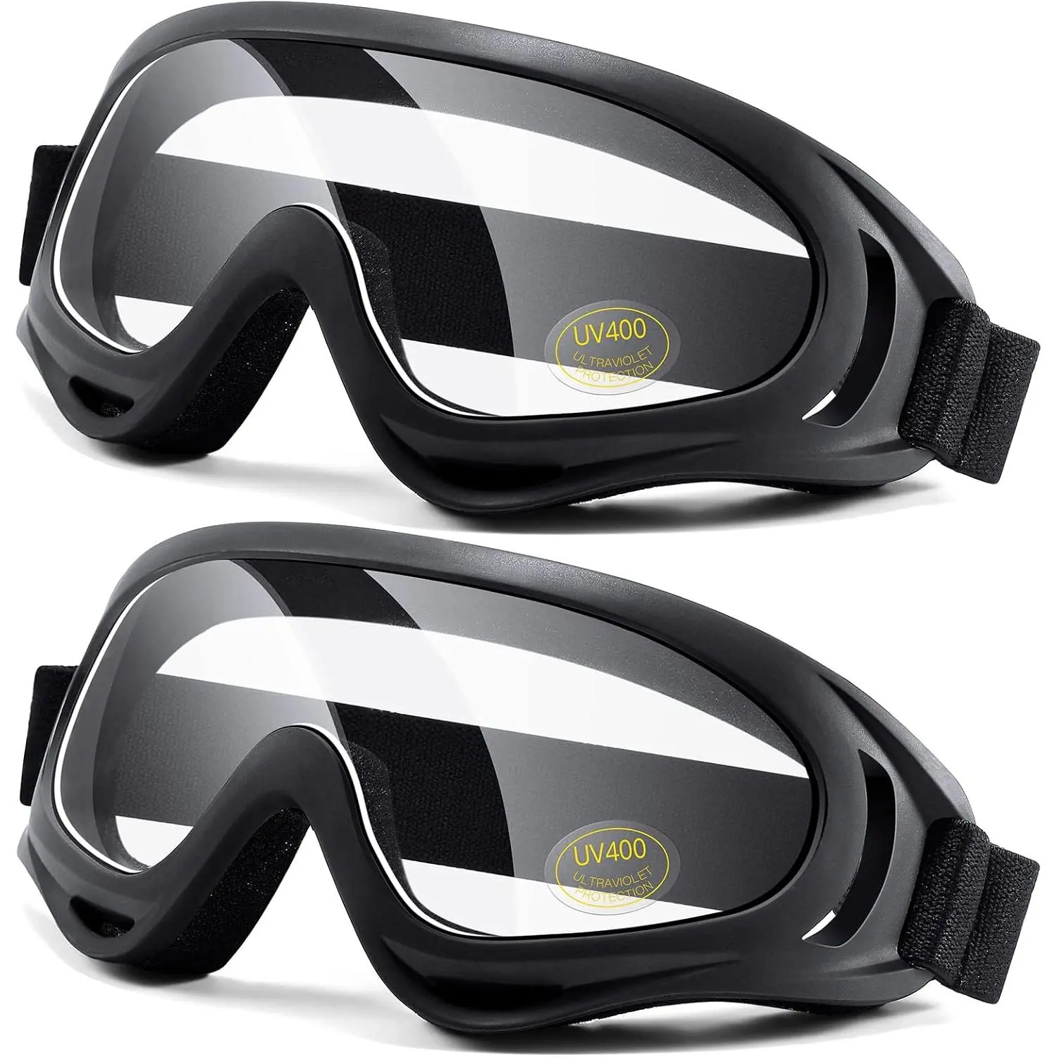Goggles 2 Pack - ATV  Dirt  Goggles for Ski Racing Riding, Off Road  Motocross