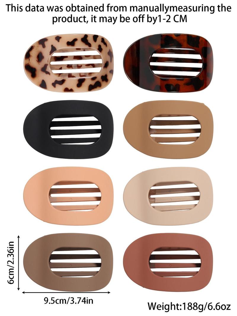 Fashionable Hair Claw Clips, Casual and Versatile Hair Accessories for Women, Minimalist Headwear Suitable for Thick Hair, Flat Claw Clips