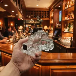 Handmade High Borosilicate Glass Bottle, Truck Shape Whiskey Brandies Xo Tequila Barware Dispenser, Creative Bar Decor, 1pc 2026 New Model