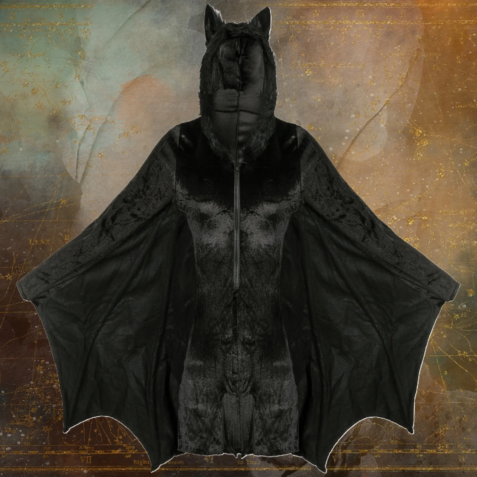 4XL Oversized Bat Witch Outfit Women Cosplay Uniform For Halloween Role Playing