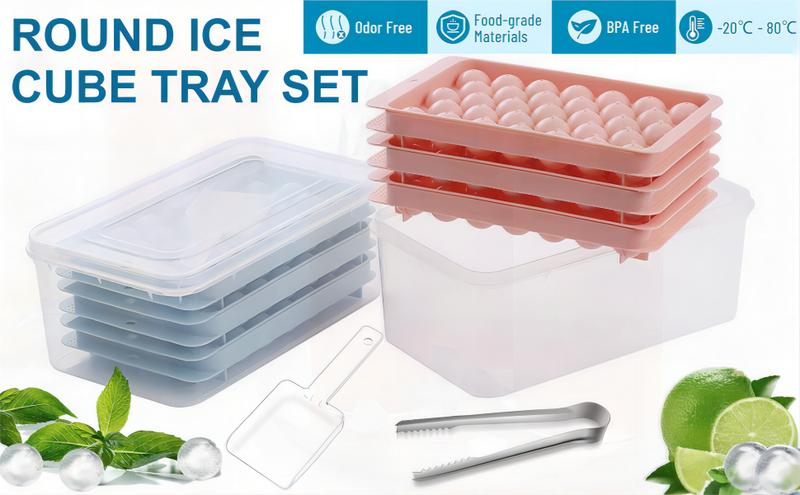 MIUVA Round Silicone Ice Cube Tray with Lid 3 Pack Circle Trays for Freezer Includes Ice Ball Maker Mold Scoop Kitchen Utensils Set Stackable Flexible Food-Grade Material Easy Release Ice Cubes for DIY Drinks Value Pack Christmas MIUVA Round Silicone Ice Cube Tray with Lid 3 Pack Circle Trays for Freezer Includes Ice Ball Maker Mold Scoop Kitchen Utensils Set Stackable Flexible Food-Grade Material Easy Release Ice Cubes for DIY Drinks Value Pack Christmas