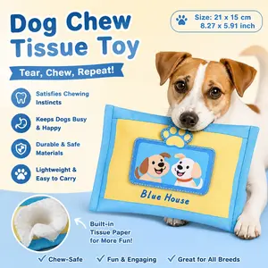 Interactive Chew Tissue Box Dog Toy | Squeaky Calming Snuffle Toy for Boredom Relief Interactive Chew Tissue Box Dog Toy | Squeaky Calming Snuffle Toy for Boredom Relief