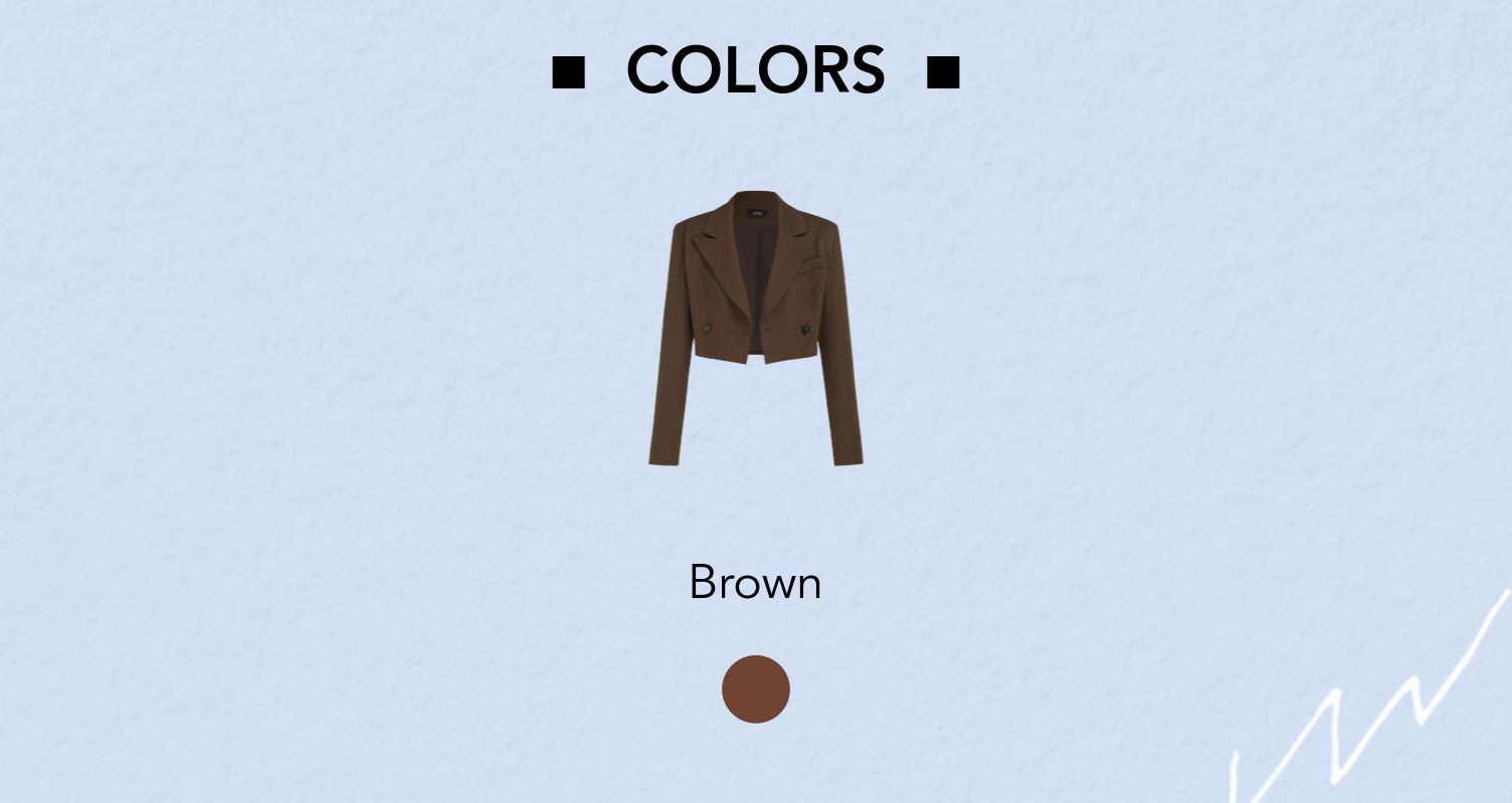 Women's Solid Collar Crop Cider Blazer, Size 2-10