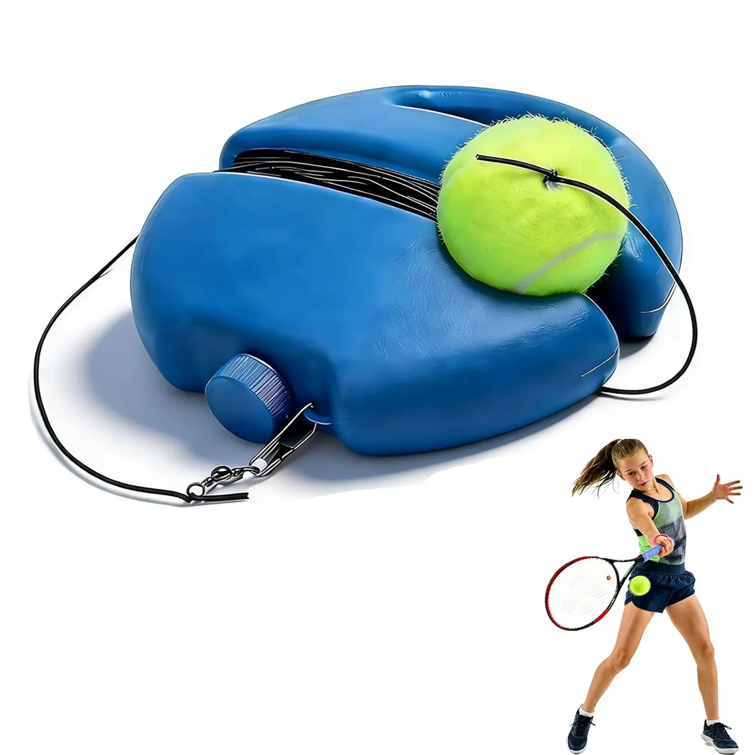 Solo Tennis Trainer Rebound Ball with String for Self Tennis Practice Training Tool for Adults or Kids Beginners Tennis-Trainer Set  Innovative Ball Game for Outdoors, in The Garden, in The Park for Children & Adults