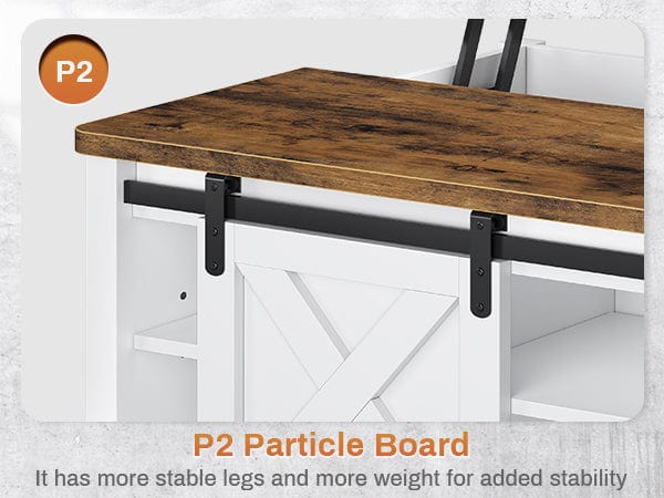 31.5 Inches Lift Top Coffee Table with Hidden Storage White