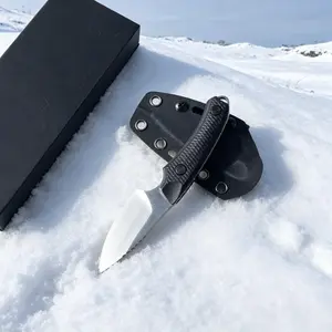 1pc 662 Straight Knife with Sheath, Multi-Functional Edc Tool, Lightweight Kitchen Knife, Camping Travel Helper, Durable Everyday Utility, Men's Gift
