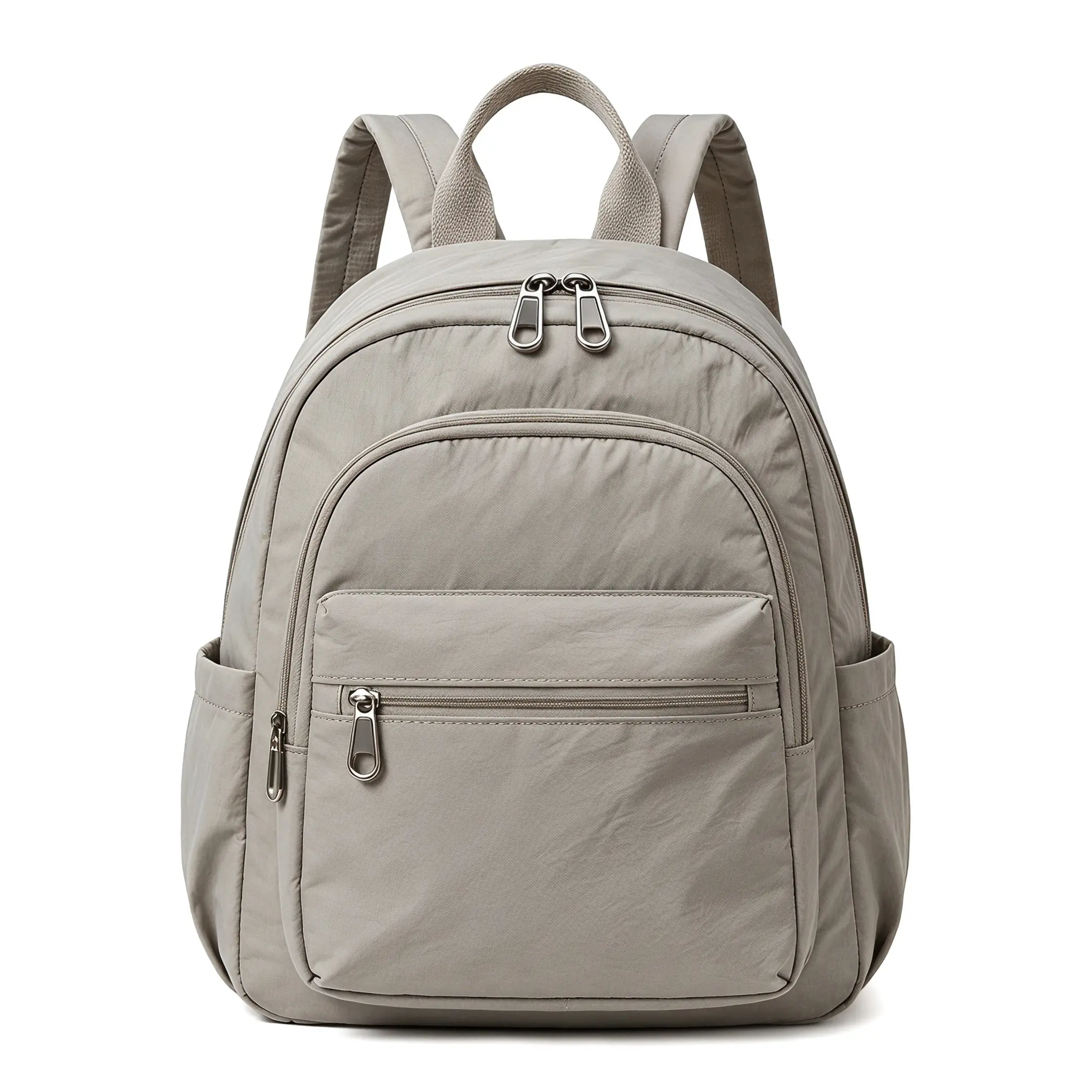 Women's Lightweight Travel Mini Backpack, Bags for Women, Large Capacity Nylon Zipper Everyday Bag with Multiple Pockets, Solid Color Commuter Daypack for Casual Outings