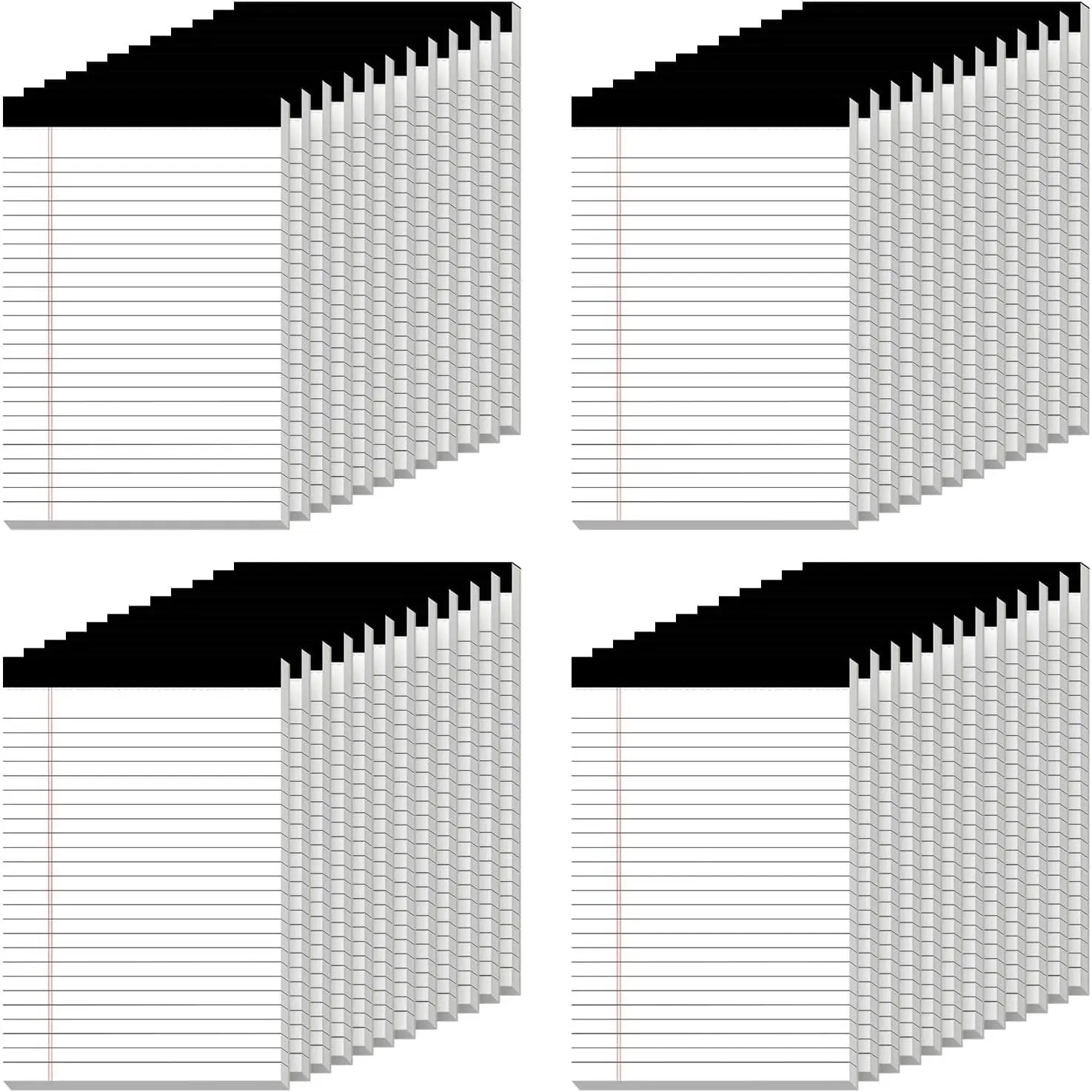 5" x 8" Note Pads 48 Pack of Legal Pads 30 Sheets Notepad College Ruled Small Writing Pads Perforated Pages Paper Pads 80GSM Heavyweight Paper Note Pads for , Office, or School