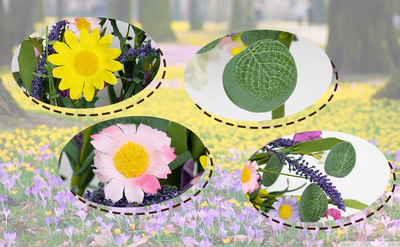 J'FLORU Spring Wreaths for Front Door 22 Inch Artificial Summer Wreath Daisy and Lavender Wreath with Wildflowers for Home Wall Farmhouse Springtime Easter Holiday Party