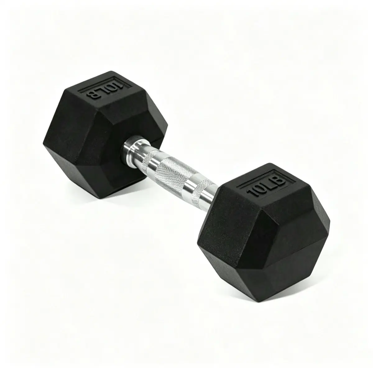 Rubber Coated Hexagonal Dumbbells, Anti-Roll Non-Slip Design, Long Lasting Training Weights, 10 To 40 Lbs, 25 Lb Single Option, Ideal for Men Women, Bicep Curl & Full-Body Weight Lifting