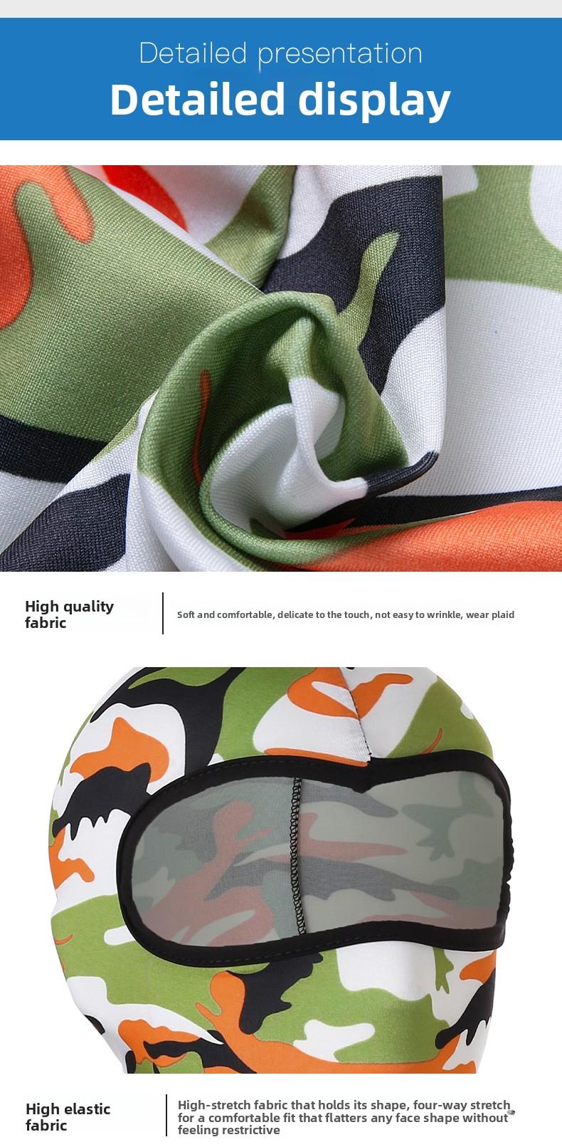 Summer Ice Silk Cycling Balaclava UV Protection Windproof Helmet Liner for Motorcycle & Bicycle