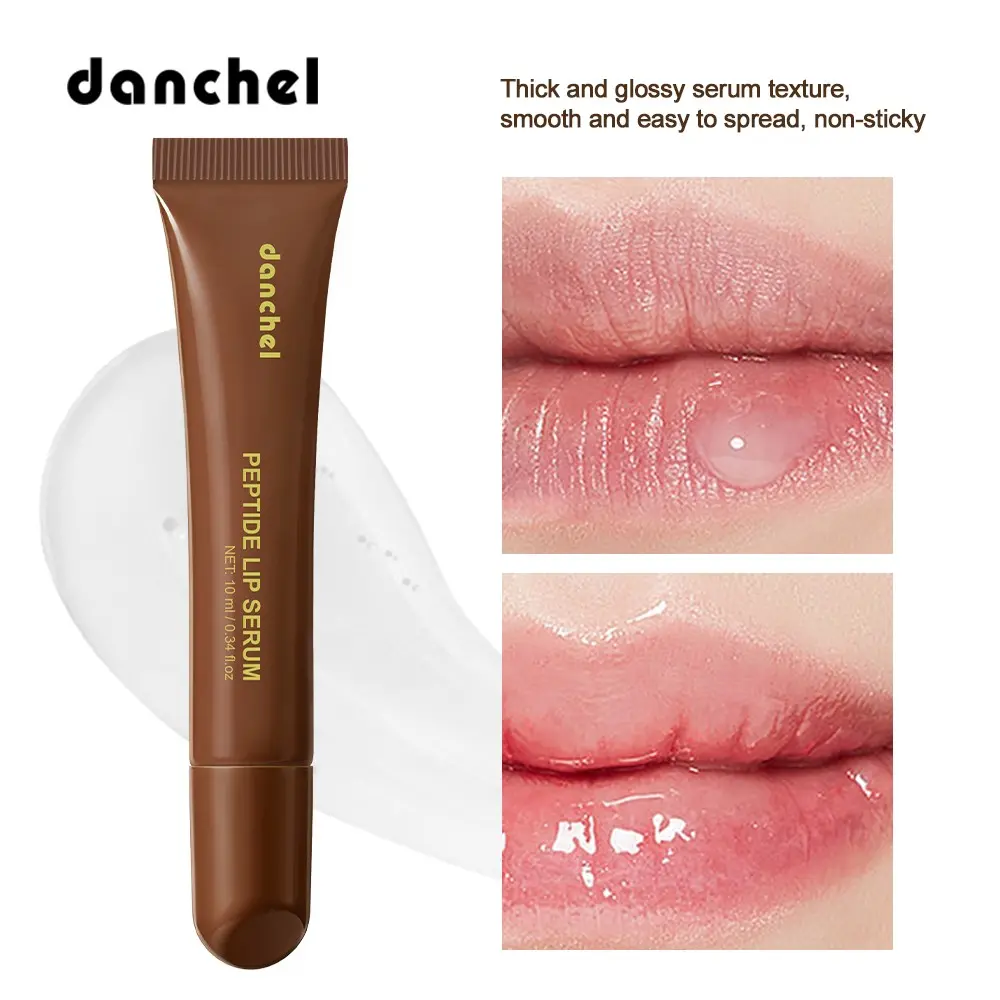 Caramel Banana Peptide Lip Serum, Soothes Dryness, High-Shine Glassy Radiant Finish, Use as Balm, Mask or Layer, Ideal for Dry Lips & Daily Care