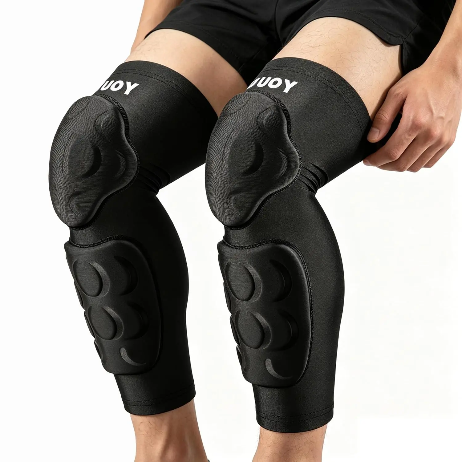 13MM Knee Pads with Shin Guard Pads,Calf Pads Protector, Padded Compression Leg Sleeve for Football, Baseball, Rugby, Basketball Soccer Volleyball for Adult