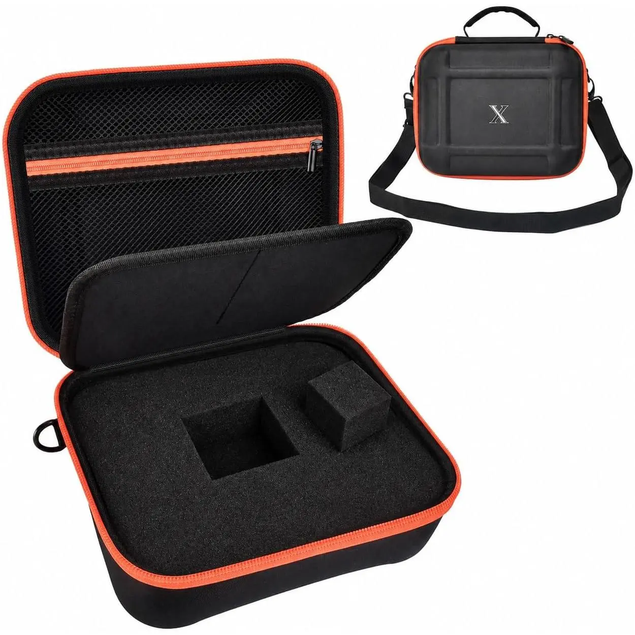 Camera Case with Custom , Hard Shell Bag ONLY - Black | DIY  helps organize compact cameras, small lenses,  and SD cards for travel,  storage and outdoor shoots
