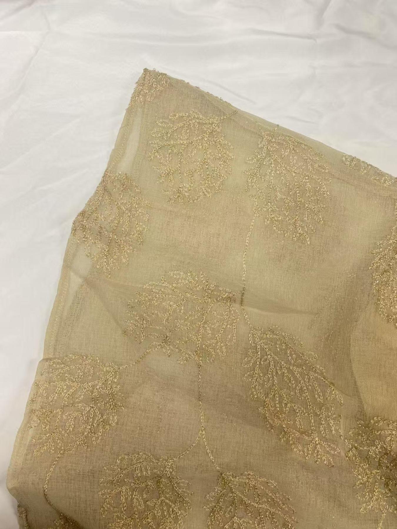 Women's Embroidery Long Sleeve Woven Dress,Elegant Fringe Trim Arabic Clothing for Party Evening Formal Occasions,Ladies Clothes for All Seasons