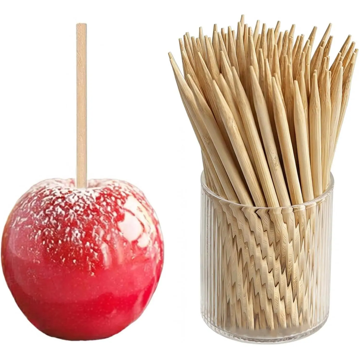 100 count Candy  Sticks, 6 mm 5.25 inch  Skewers for Caramel   Candy Sticks  BBQ Corn , Fall Harvest Festivals Party Favor