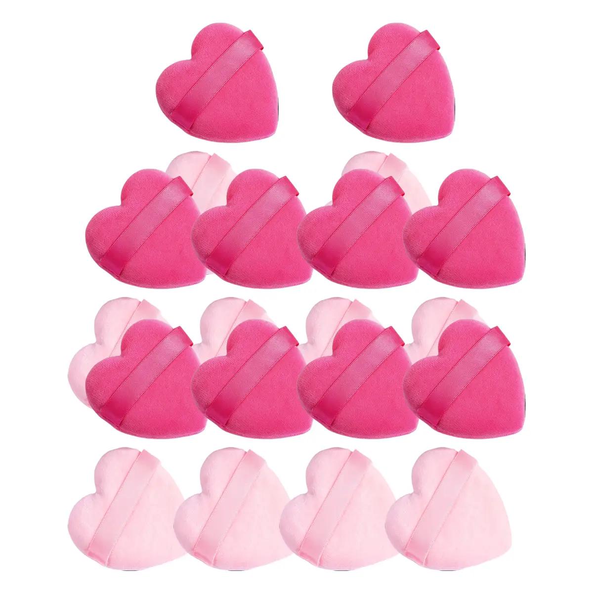 MAANGE Heart Shaped Powder Puff, 2/10pcs Soft Makeup Sponge Puff for Liquid Foundation, Loose Powder, Body Powder, Cream, Blush, Concealer