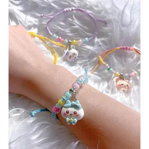 Chiikawa Beaded Bracelet | Pastel Anime Charm Jewelry for Kids Girls