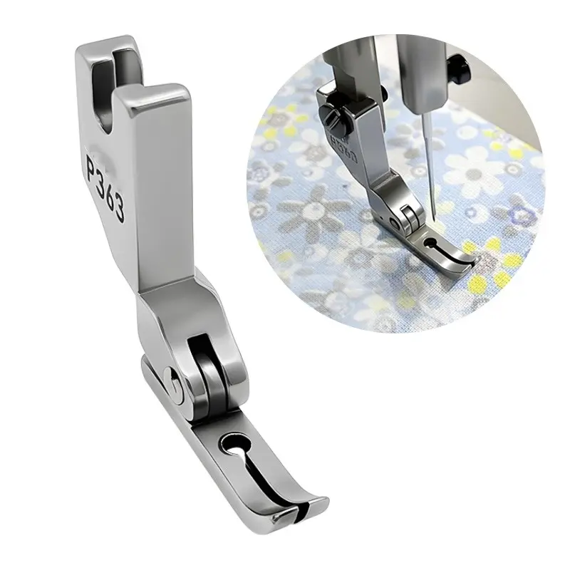 Industrial Flat Bed Sewing Machine Presser Foot, P363 Full Steel Narrow Presser Foot, Zipper Tooth Presser Foot, Sewing Machine Accessories