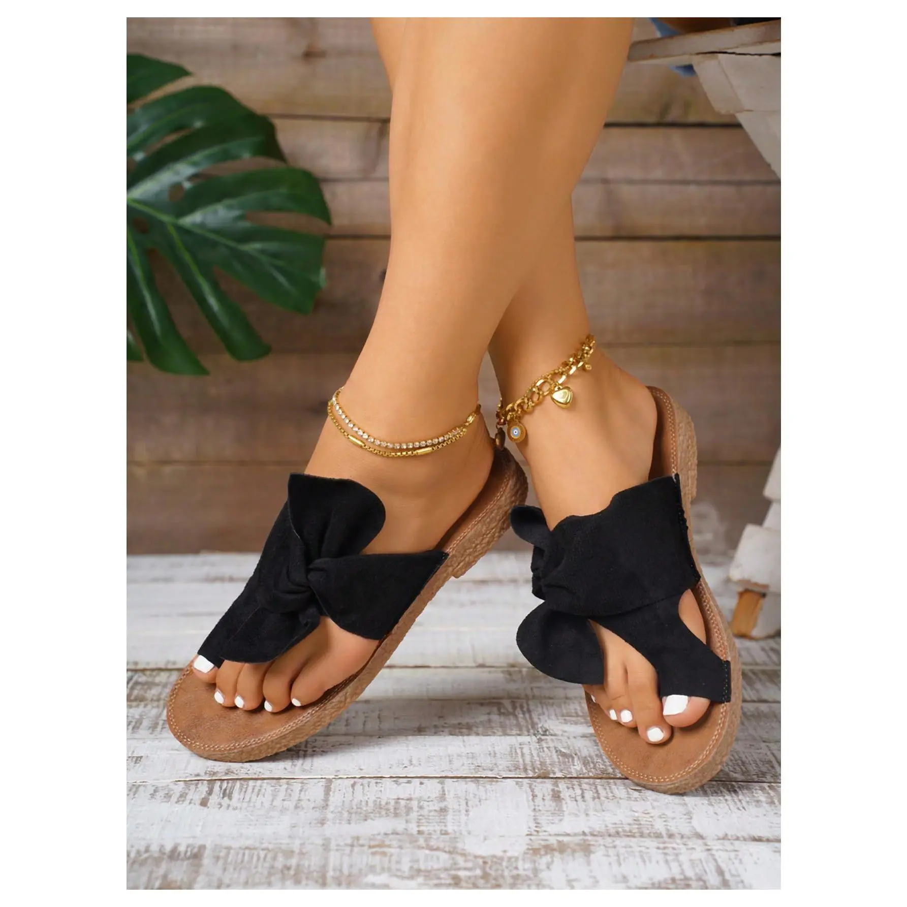 Women's Rainbow Dressy Flat Thong Sandals - 2026 Trendy Fashion Footwear, Casual Open-Toe Summer Slides for Vacation Beach, Women's Shoe, Casual Sandals