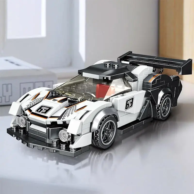 DIY Sports Car Building Blocks Kit, Creative Assembly Vehicle Model Toy, Construction Bricks Set for Kids, Educational Building Toy Gift tor vacuum engine figure acrion danger town k peely lego